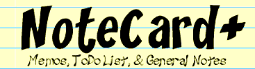 NoteCard+ Log